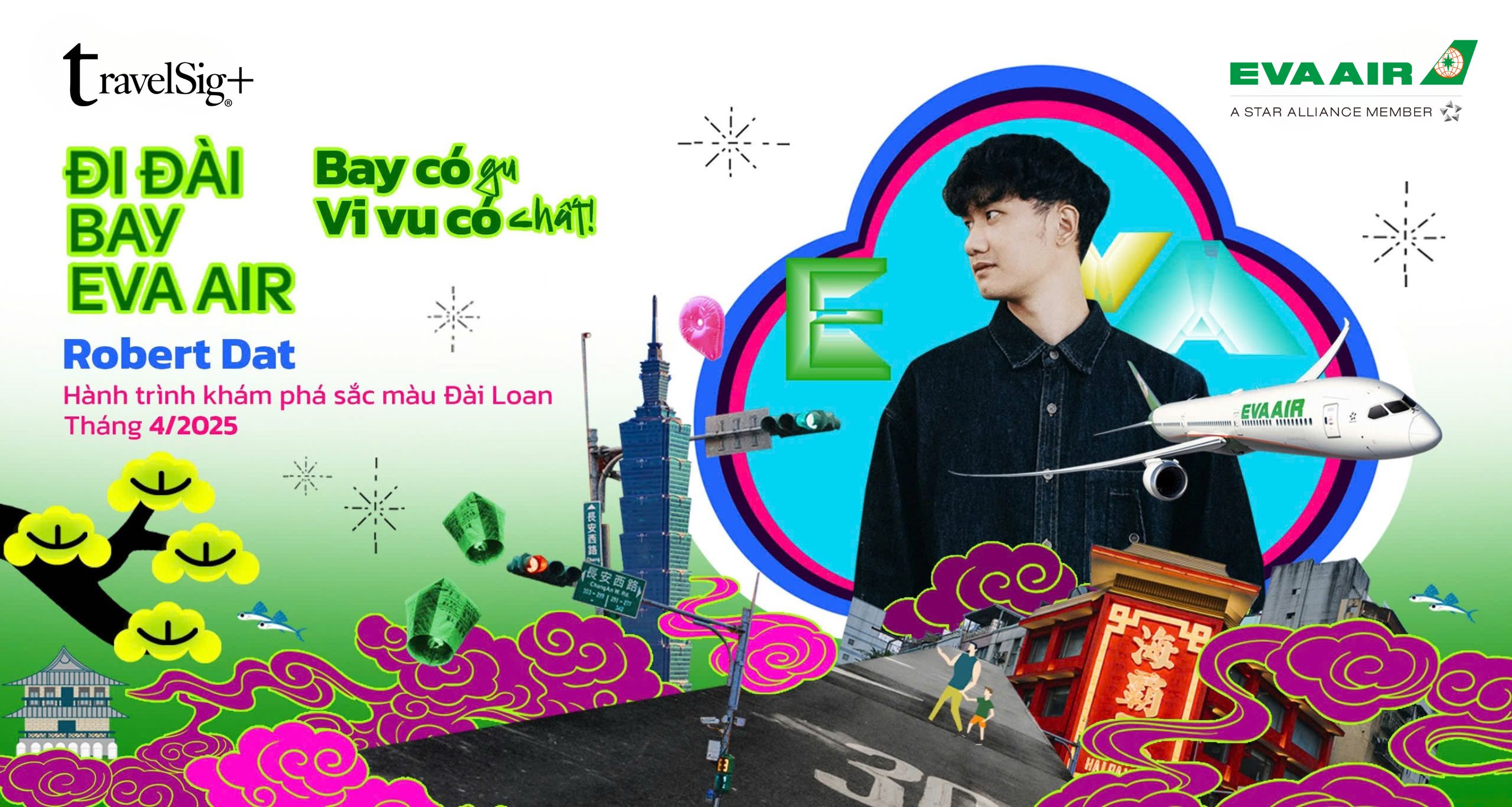 Đi Đài bay cùng EVA Air
