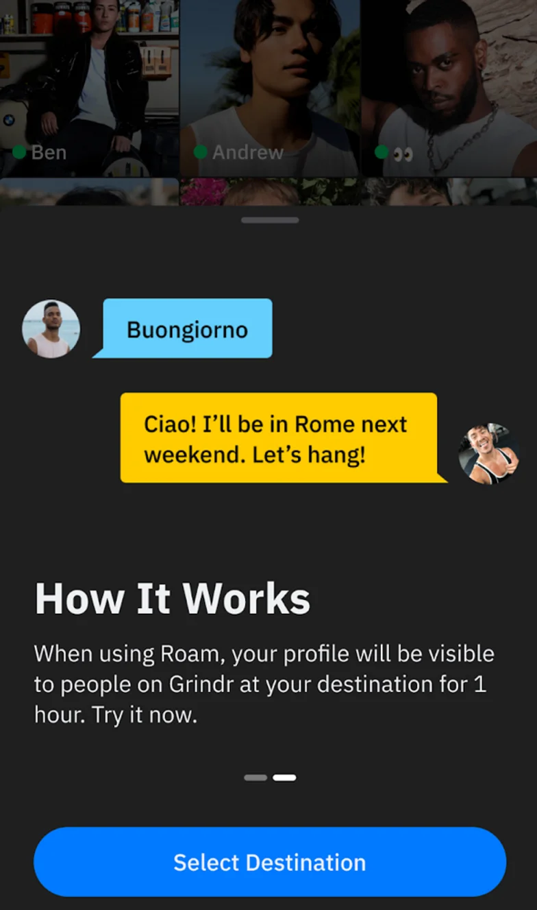 Grindr giới thiệu tính năng du lịch mới: 'Roam', kết nối cảm xúc và chuyến bay