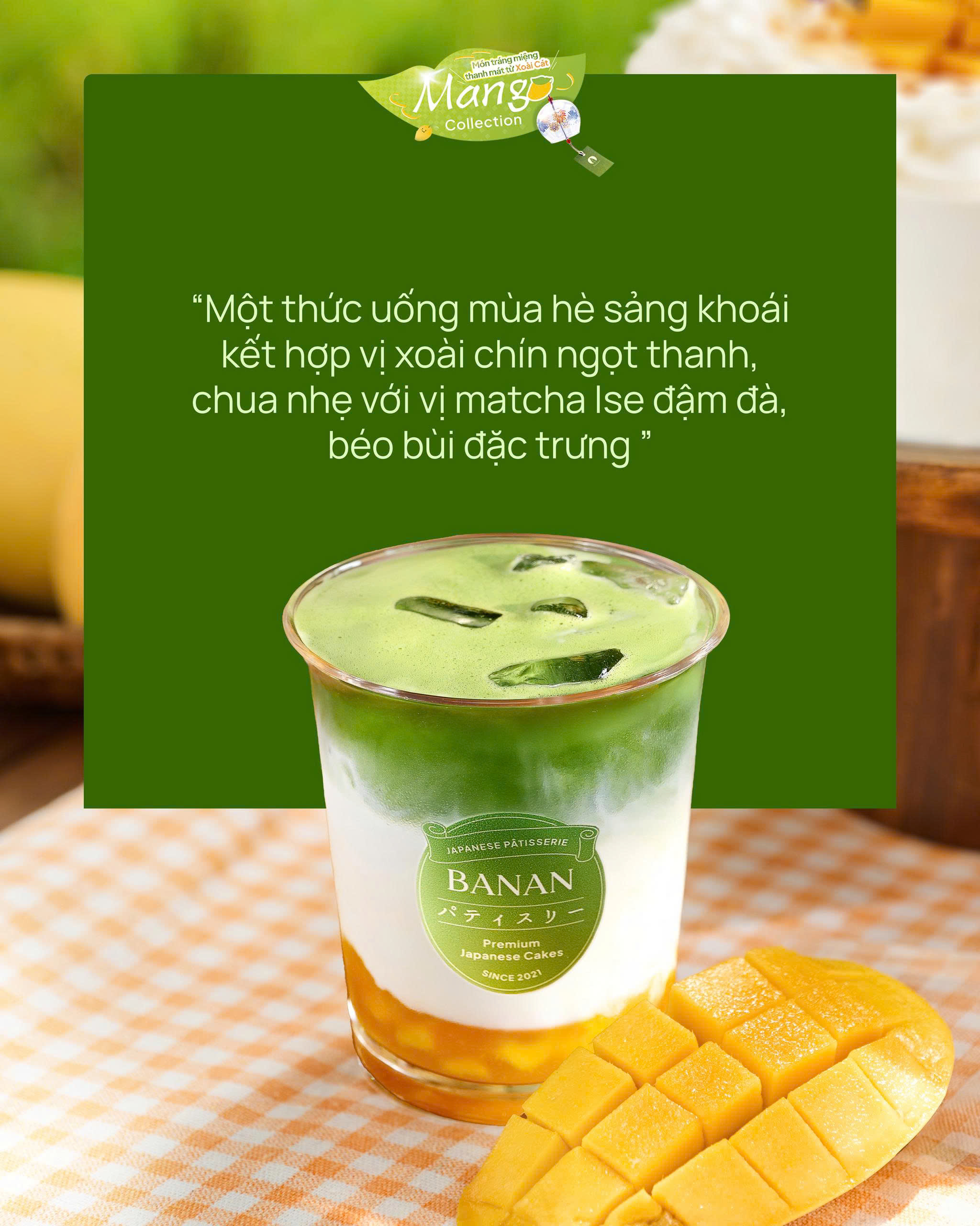 Khi xoài cát hoà nhịp cùng triết lý bánh ngọt Nhật Bản