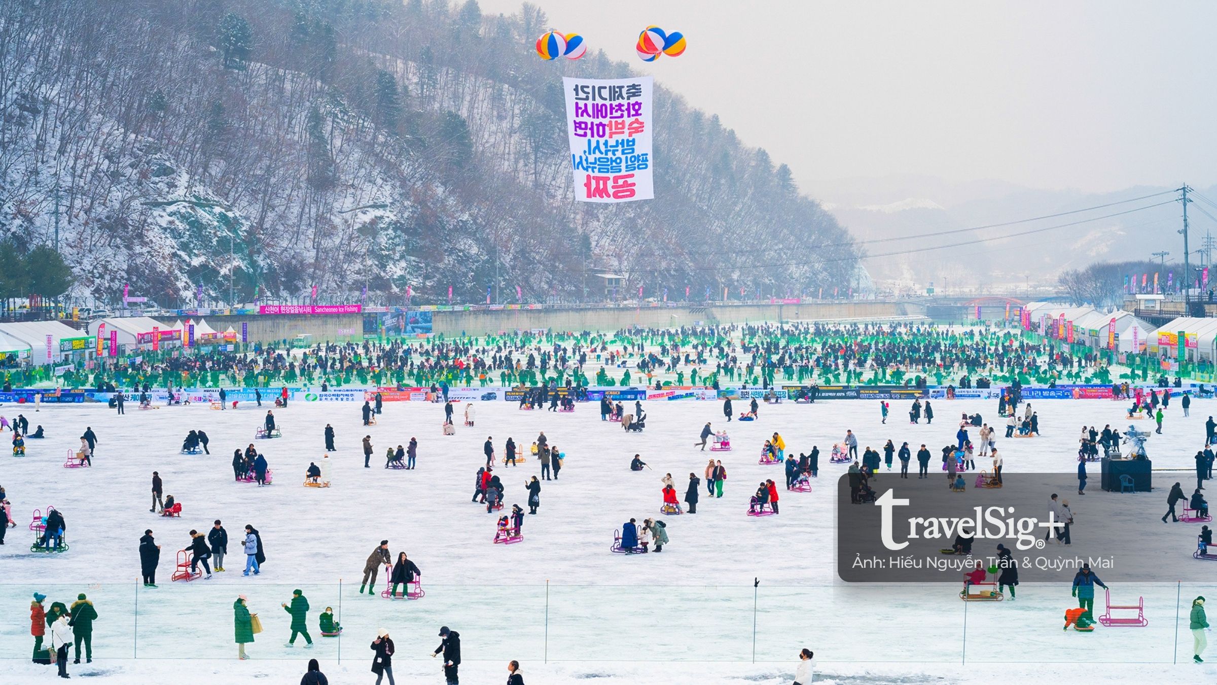 Lễ hội Hwacheon Sancheoneo sống động trên sông băng