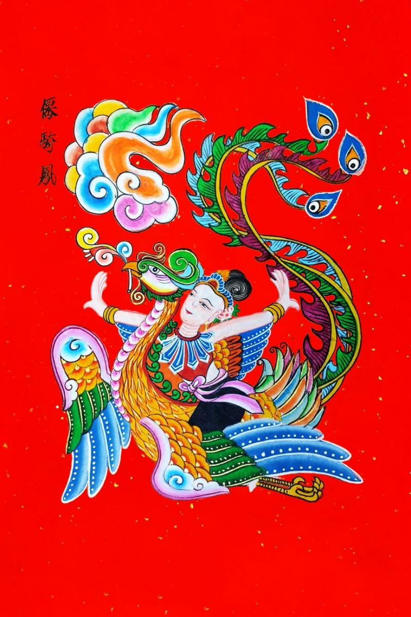 Tranh dân gian Kim Hoàng: Sắc đỏ của Tết & Vẻ đẹp “nửa cung đình, nửa thôn quê”